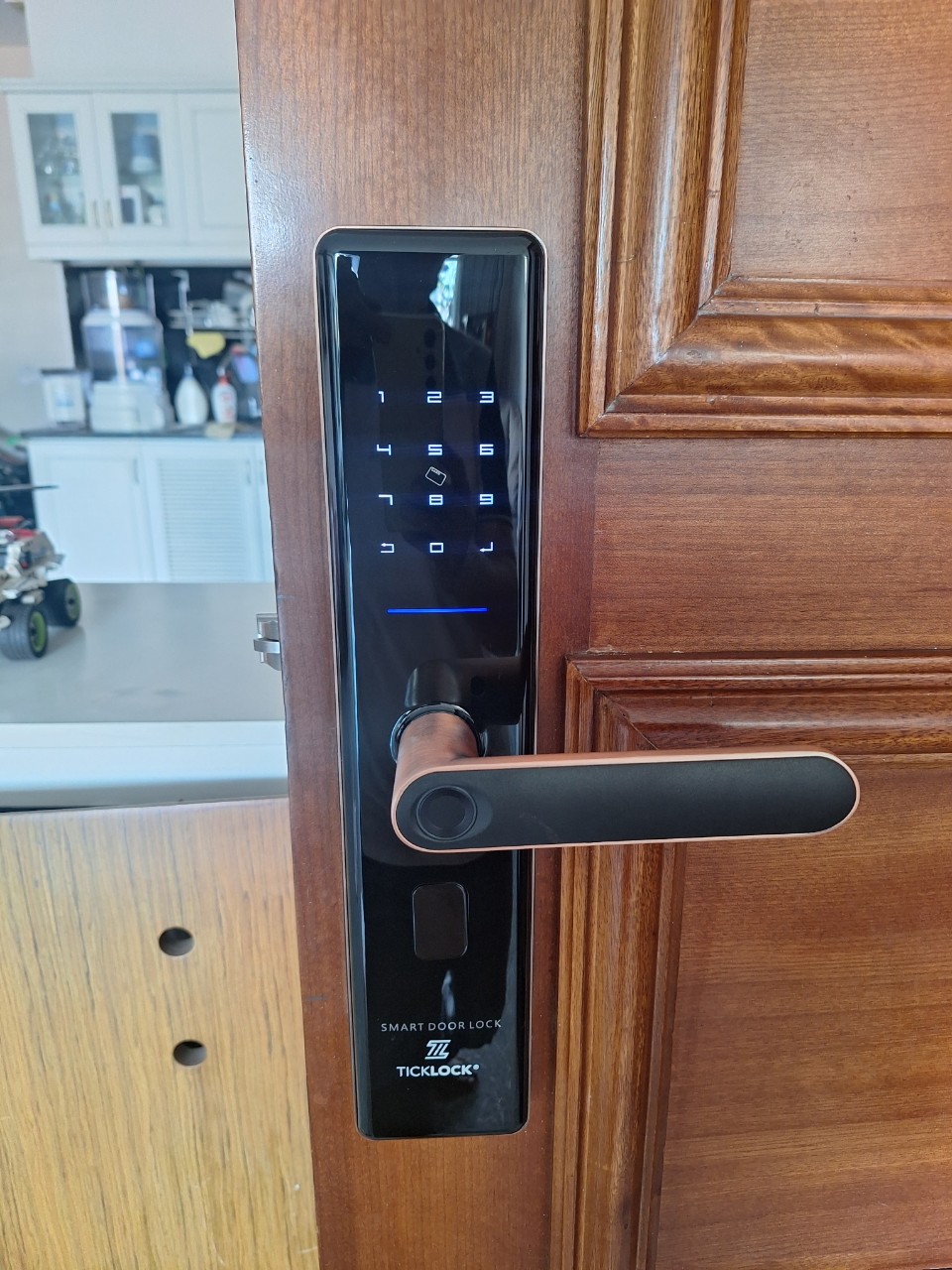 Hình ảnh thực tế khóa cửa vân tay TICKLOCK SL07