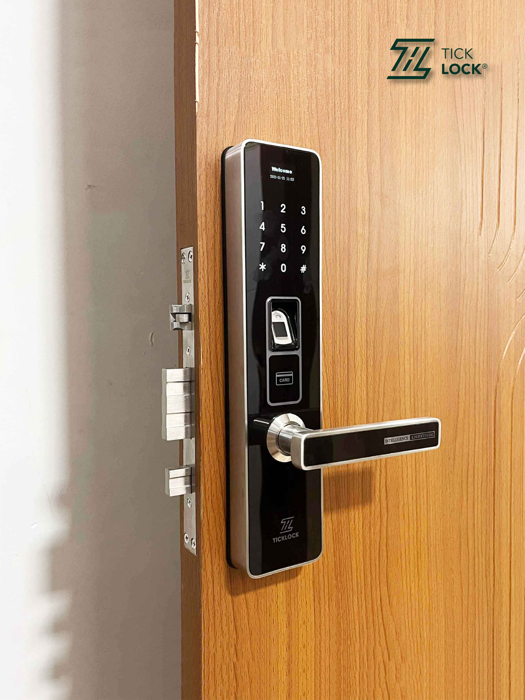 Hình ảnh thực tế khóa vân tay ticklock sma07