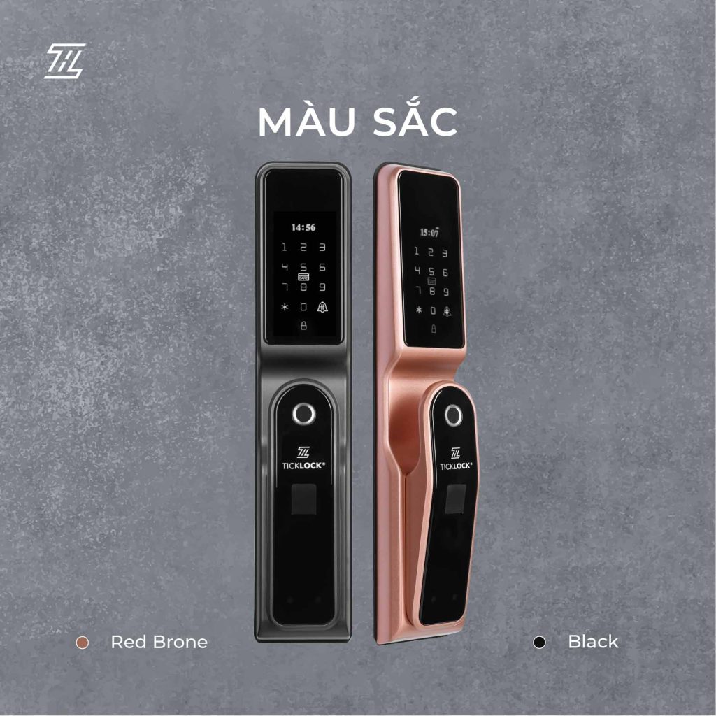 Màu sắc khóa cửa thông minh A590