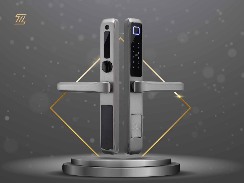 Khóa vân tay cửa nhôm ticklock i725