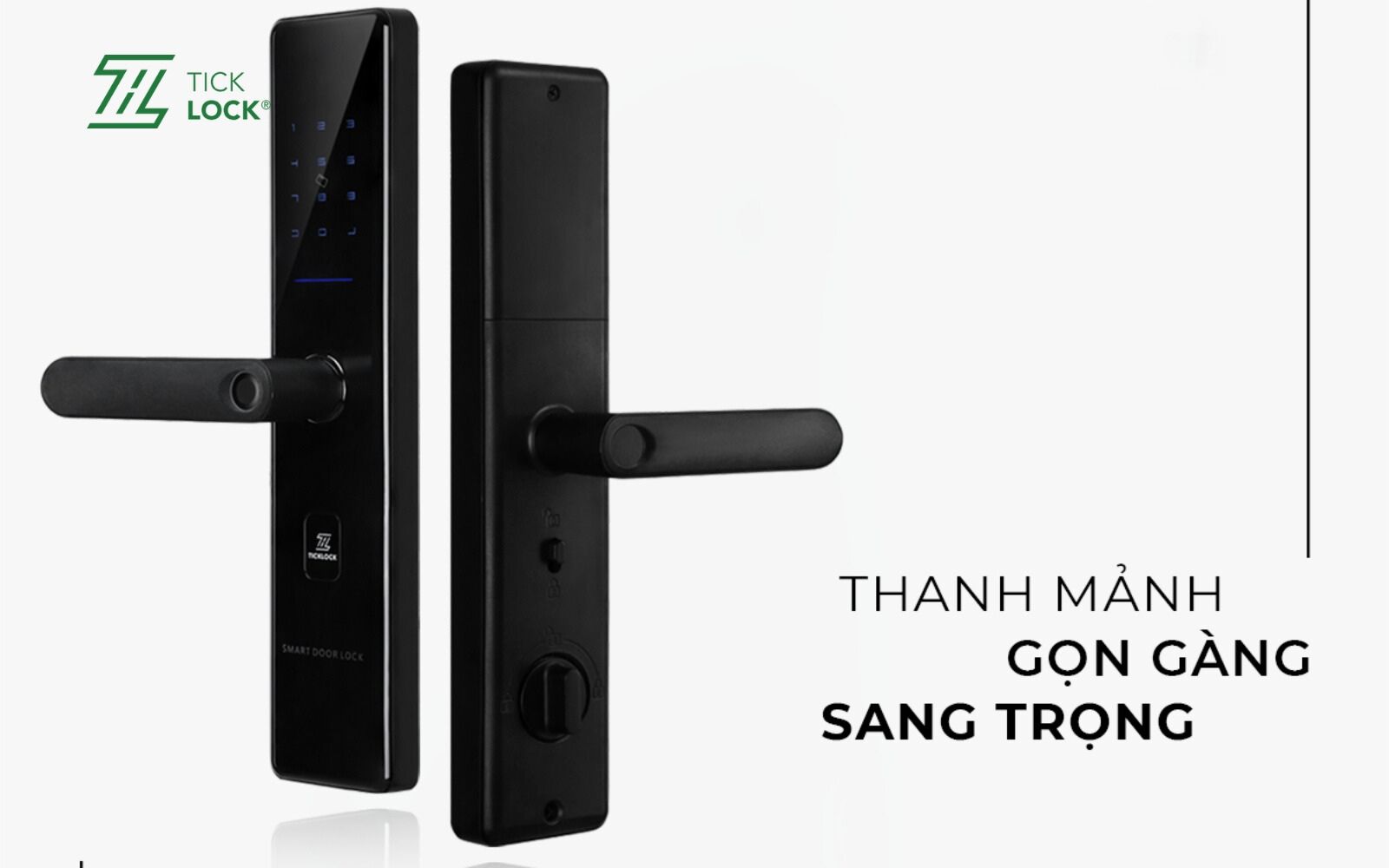 KHóa vân tay cho cửa 2 cacnhs cao cấp TICKLOCK
