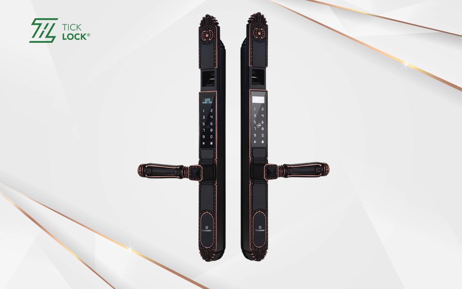 Khóa cửa 2 cánh tân cổ điển CS63