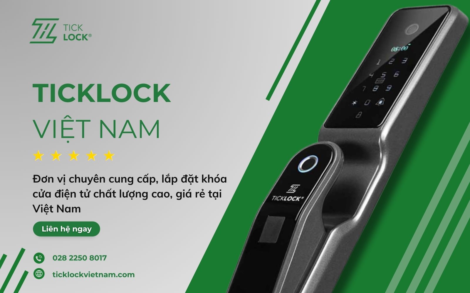 TICKLOCK Việt Nam - Đơn vị chuyên cung cấp khóa cửa điện tử giá tốt tại Việt Nam TICKLOCK Việt Nam - Đơn vị chuyên cung cấp khóa cửa điện tử giá tốt tại Việt Nam