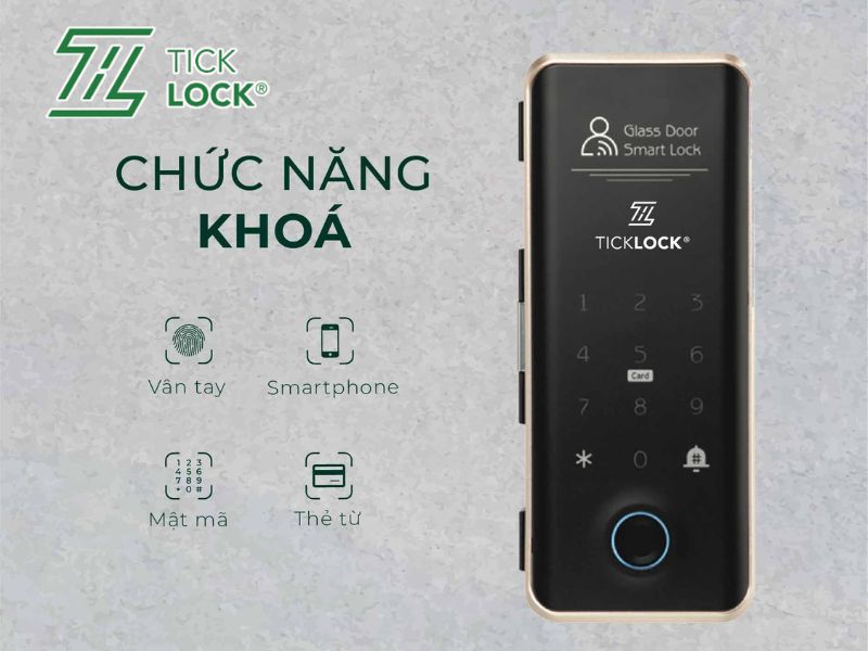 Khóa vân tay Ticklock còn có các chức năng khóa khác linh hoạt