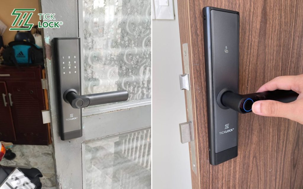 Dự án lắp khóa cửa thông minh nhà ở cho cửa sắt và cửa gỗ mã khóa TICKLOCK SL21