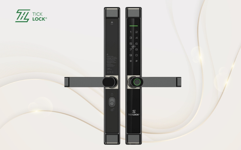 Ổ khóa thông minh cổng sắt TICKLOCK AD8801 Black