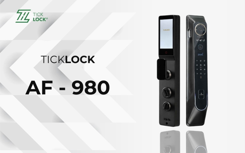 Thiết kế khóa sang trọng và tinh tế, tích hợp nhiều tính năng thông minh Khoá vân tay chống cuộn Tesla TICKLOCK AF980