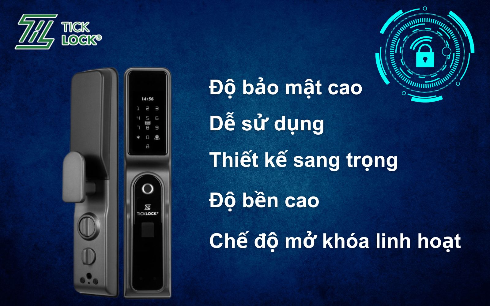 Khóa cửa mật mã có khả năng bảo mật cao, mở khóa linh hoạt và thiết kế thẩm mỹ Ưu điểm khóa cửa mã số