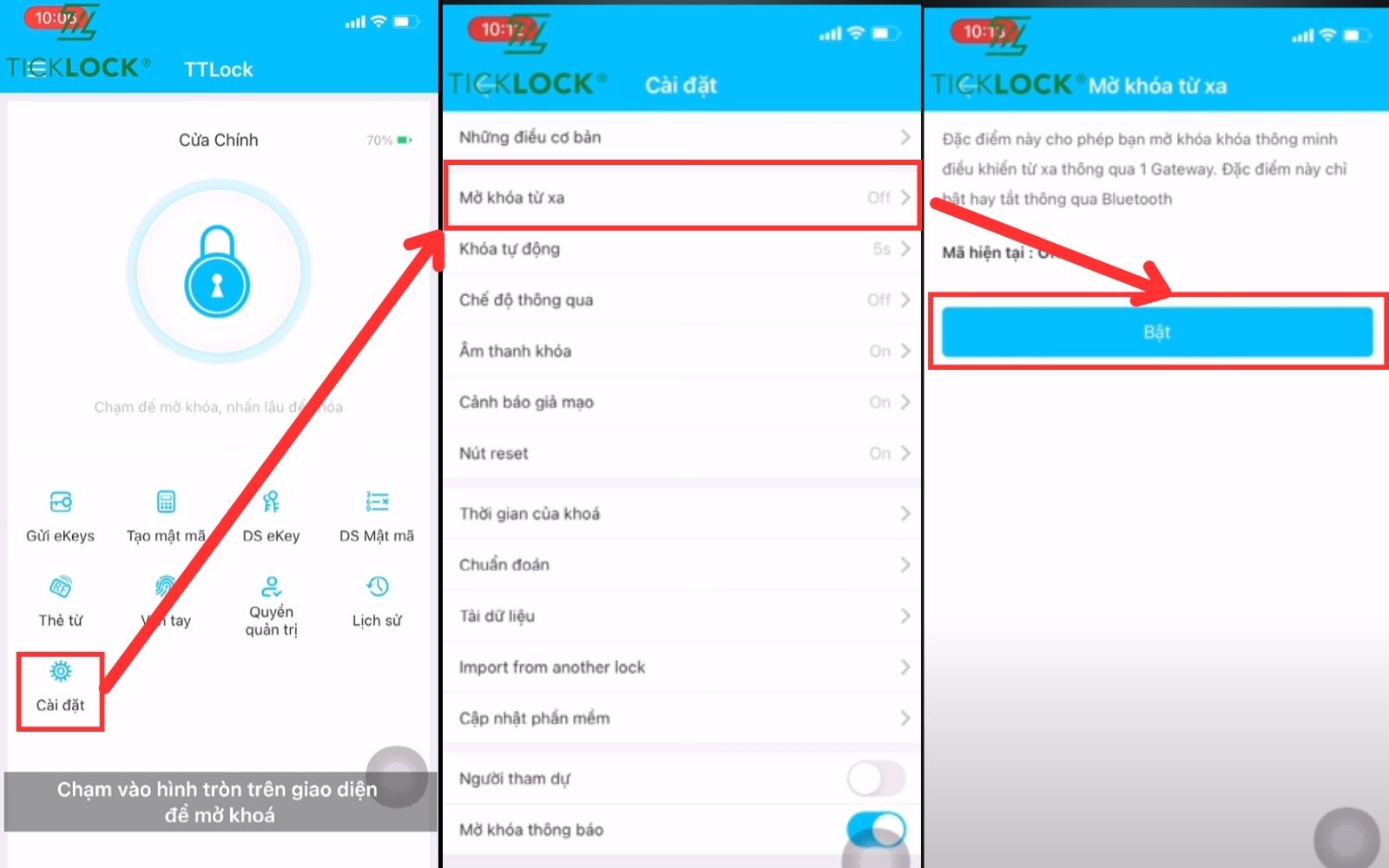 Hướng dẫn cài đặt app TTLOCK – Bật tính năng mở khóa từ xa Hướng dẫn cài đặt app TTLOCK – Bật tính năng mở khóa từ xa