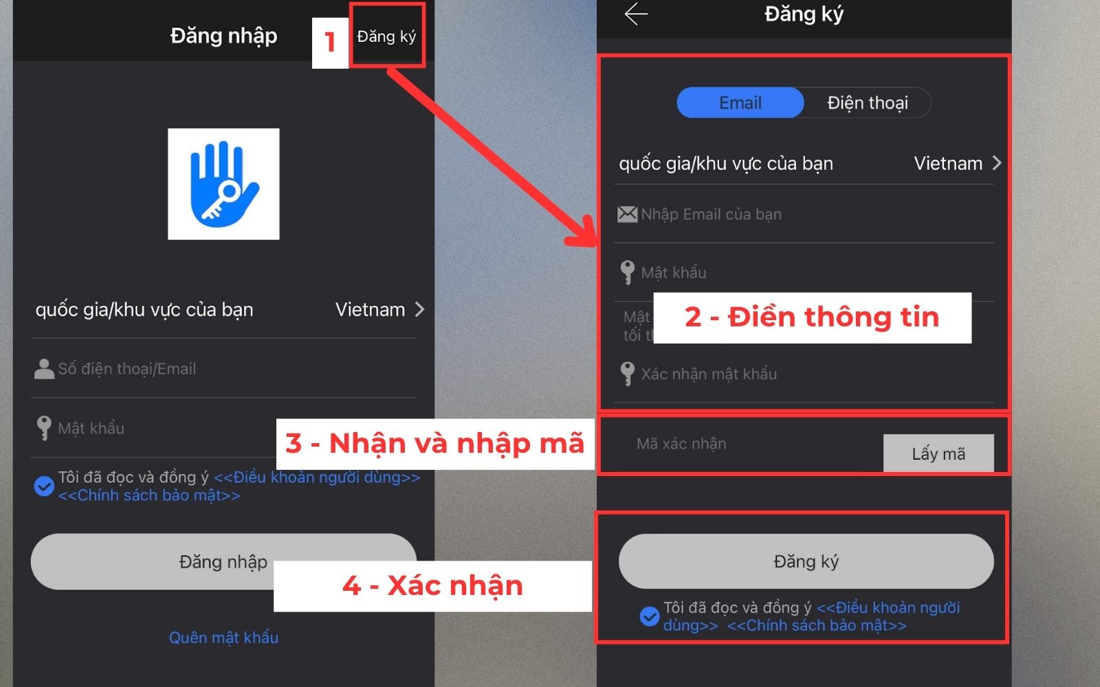 Cách đăng ký tài khoản người dùng trên TTLOCK Cách đăng ký tài khoản người dùng trên TTLOCK