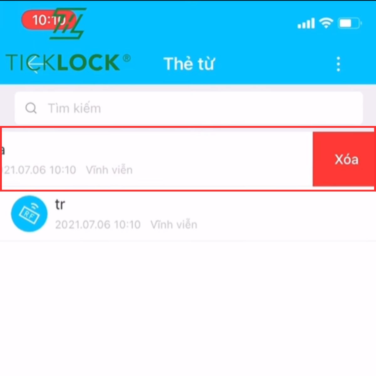 Hướng dẫn sử dụng app TTLOCK xóa thẻ từ đã kết nối với ứng dụng Hướng dẫn sử dụng app TTLOCK xóa thẻ từ đã kết nối với ứng dụng