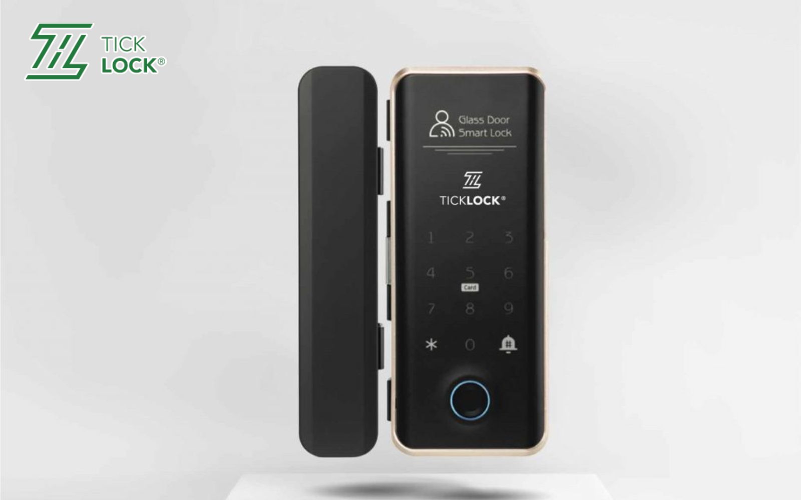 Khóa vân tay TICKLOCK SL08 – Thiết kế chuyên biệt cho cửa kính, bảo mật tối đa Khóa vân tay cho cửa kính chất lượng - TICKLOCK SL08