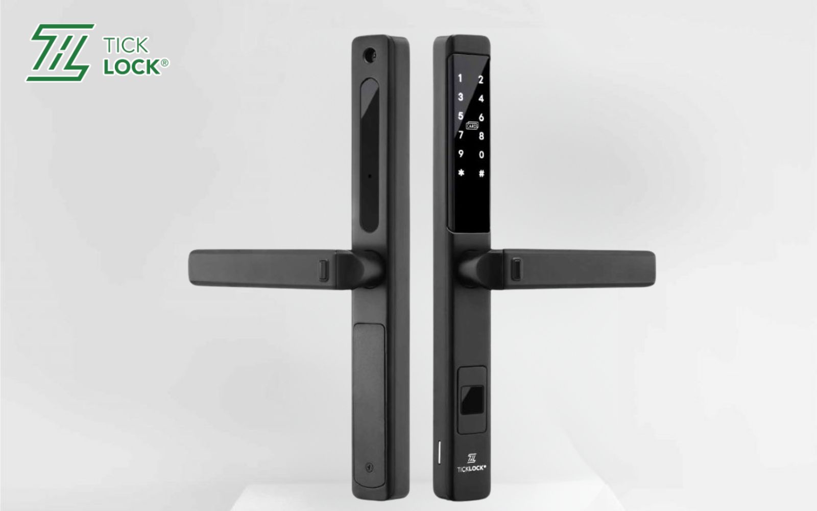 Khóa điện tử TICKLOCK I939 là dòng khóa chuyên dụng dành cho cửa nhôm Khóa vân tay cửa nhôm sang trọng - TICKLOCK I939 BLACK (NO APP)