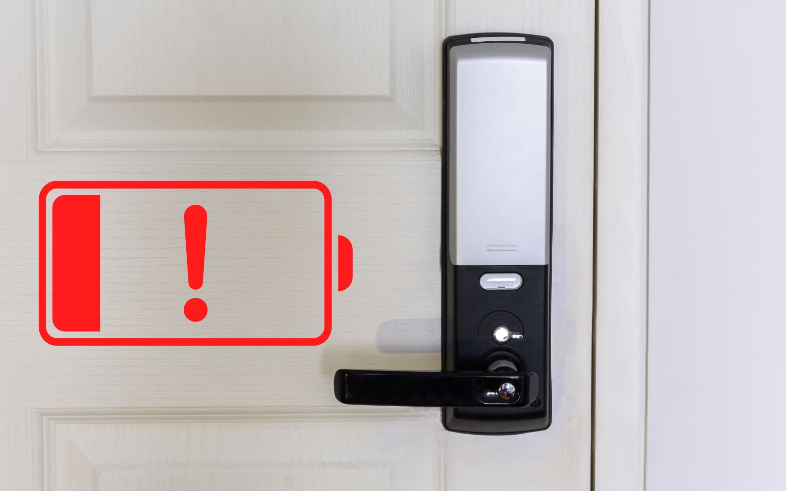 Khóa điện tử hết pin cần mở khóa bằng chìa cơ Khóa điện tử hết pin cần mở khóa bằng chìa cơ