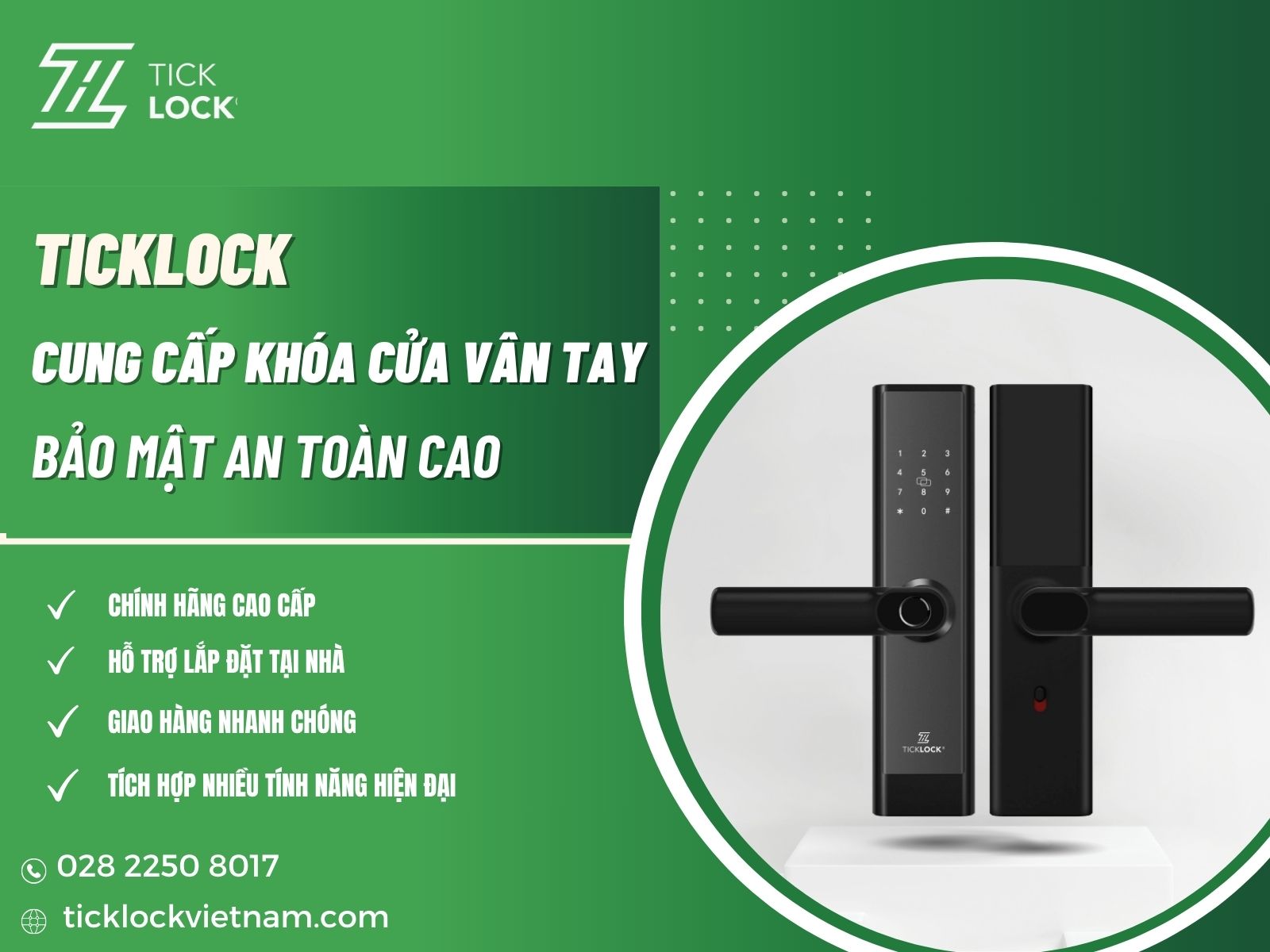 TICKLOCK Việt Nam - Đơn vị chuyên cung cấp các dòng khoá cửa điện tử chất lượng, giá tốt TICKLCK Việt Nam chuyên cung cấp khoá điện tử chất lượng, đảm bảo an toàn