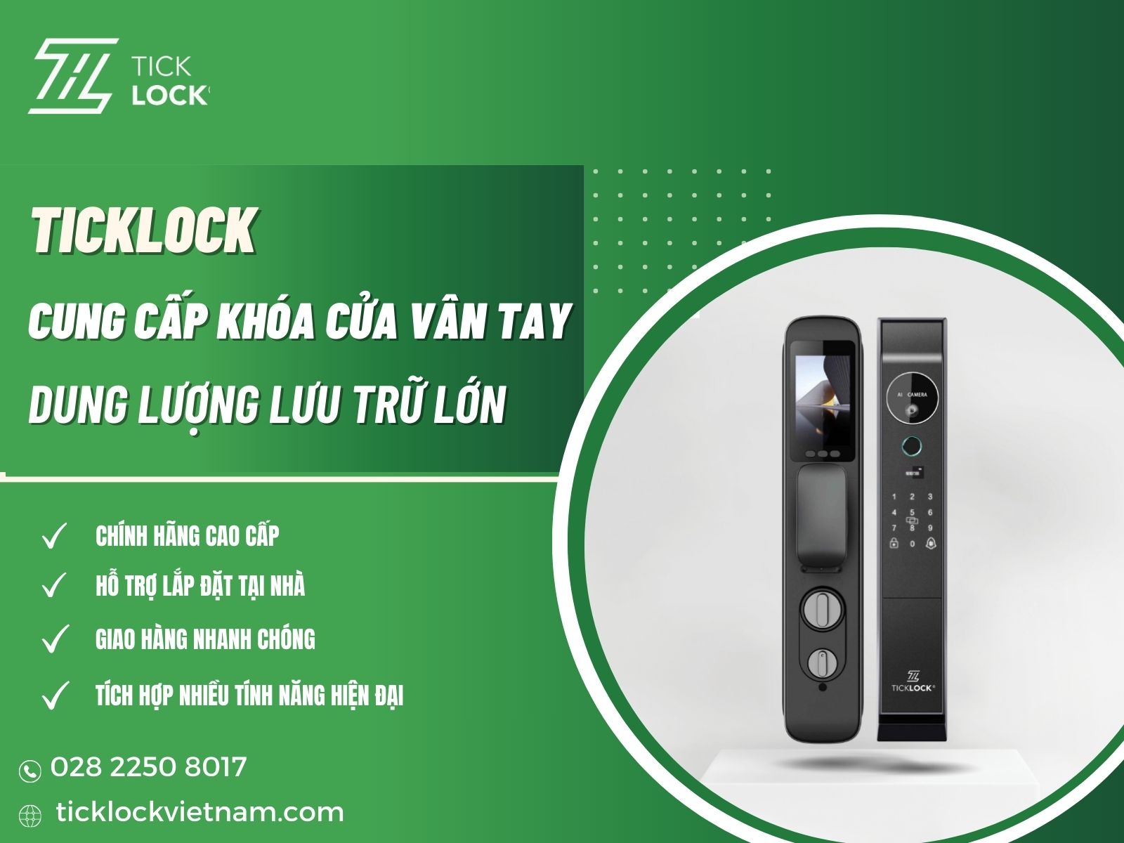 TICKLOCK - Địa chỉ mua khóa vân tay có dung lượng lưu trữ lớn, chính hãng