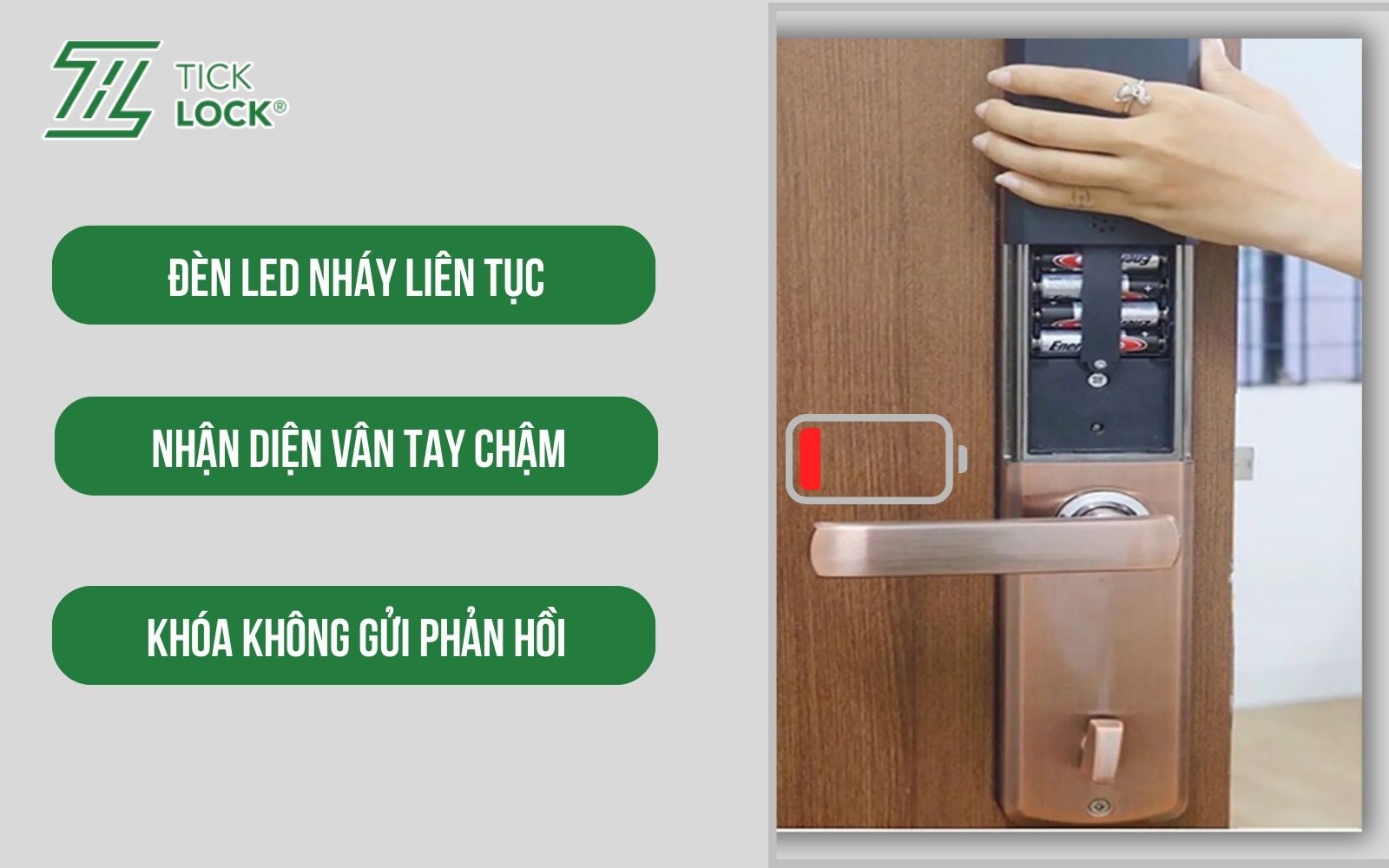 Dấu hiệu khóa cửa thông minh sắp hết pin