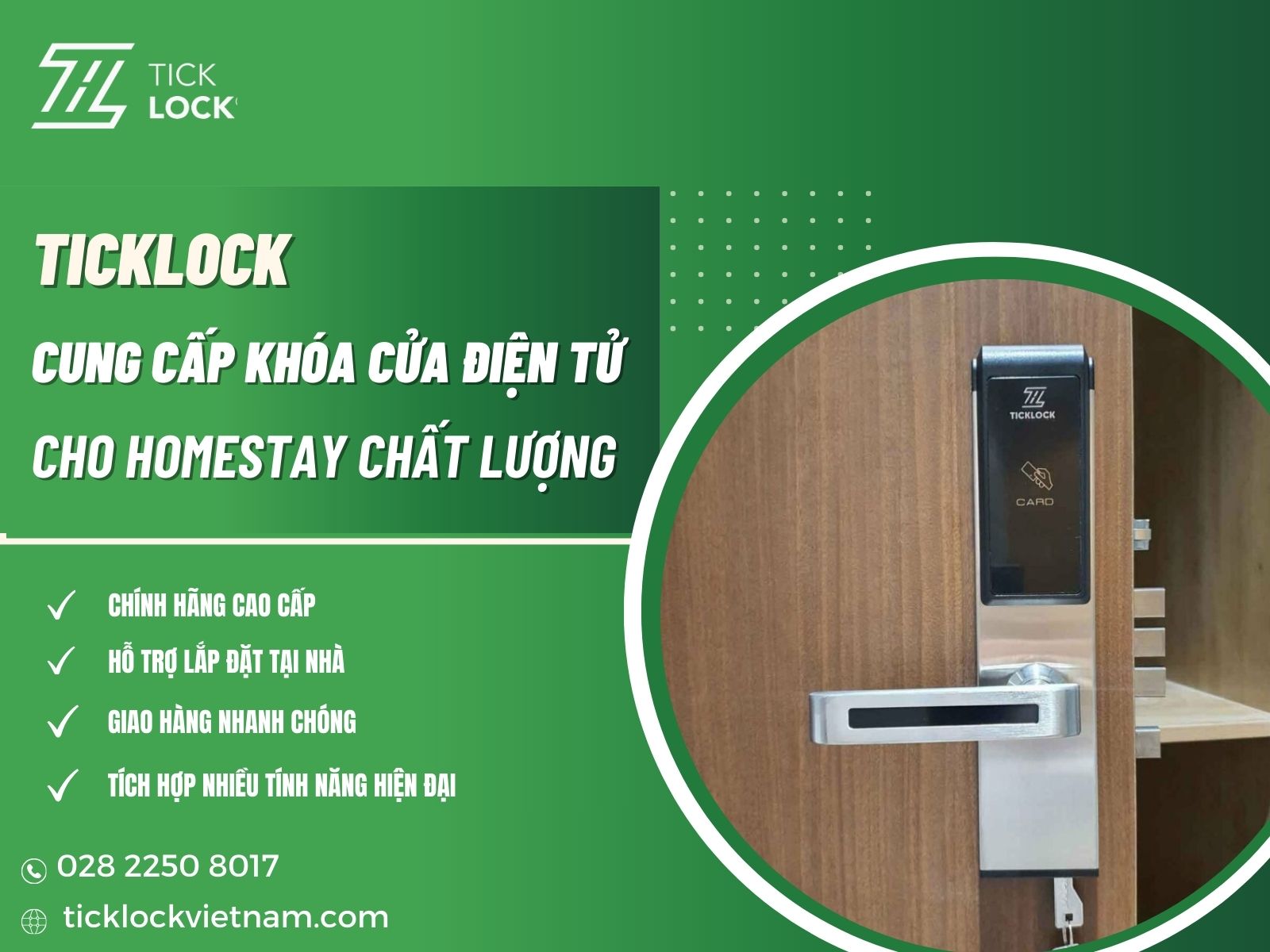 TICKLOCK - Địa chỉ mua khóa cửa điện tử cho homestay chất lượng cao, giá rẻ