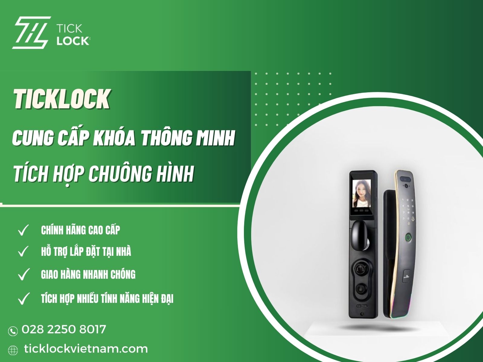 TICKLOCK - Địa chỉ mua khóa cửa tích hợp chuông hình uy tín