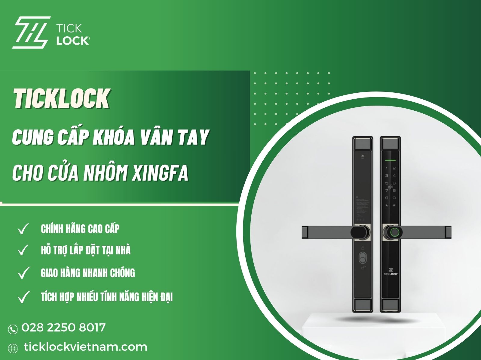 TICKLOCK - Địa chỉ mua khóa điện tử cửa nhôm chất lượng, bền bỉ