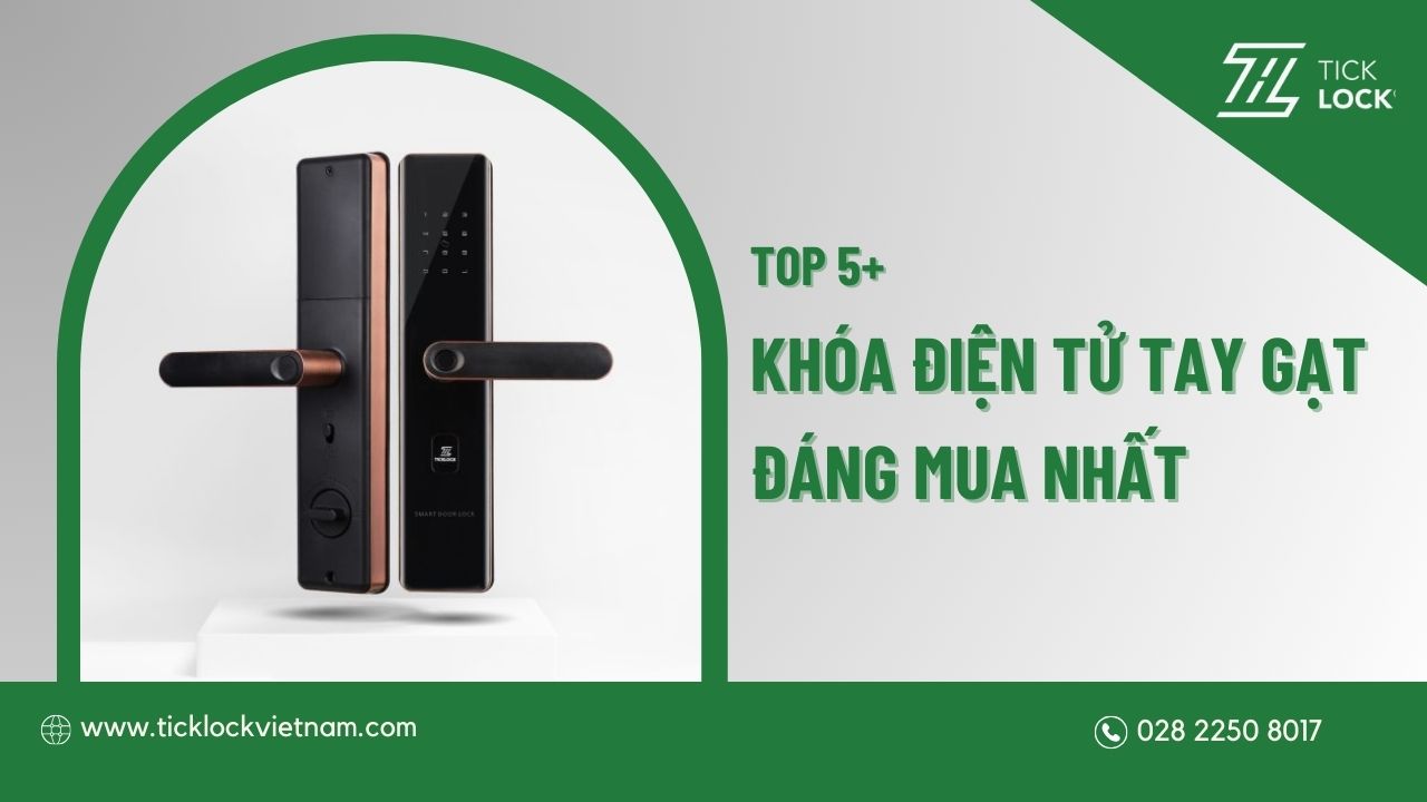 khóa điện tử tay gạt