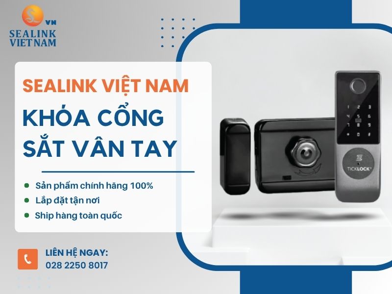 Mua khóa cửa cổng sắt vân tay giá tốt tại SEALINK VIỆT NAM Mua khóa cửa cổng sắt vân tay giá tốt tại TICKLOCK