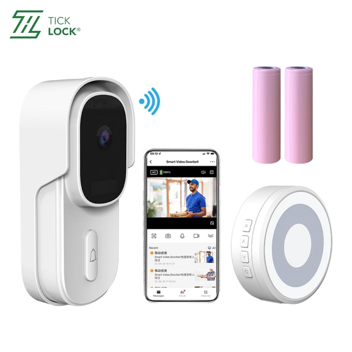 Chuông điện tử thông minh TICKLOCK D1 dễ dàng tích hợp với các hệ sinh thái nhà thông minh Thiết bị chuông cửa thông minh D1