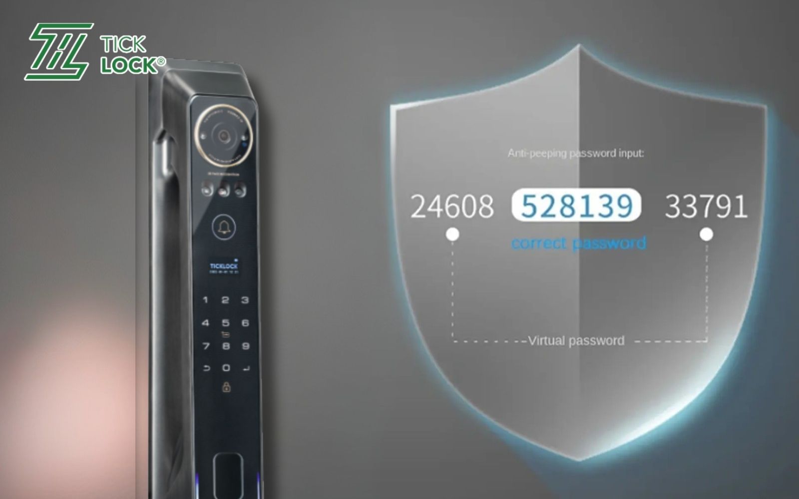 Khóa vân tay TICKLOCK AF980 tạo mật mã ảo chống nhìn trộm