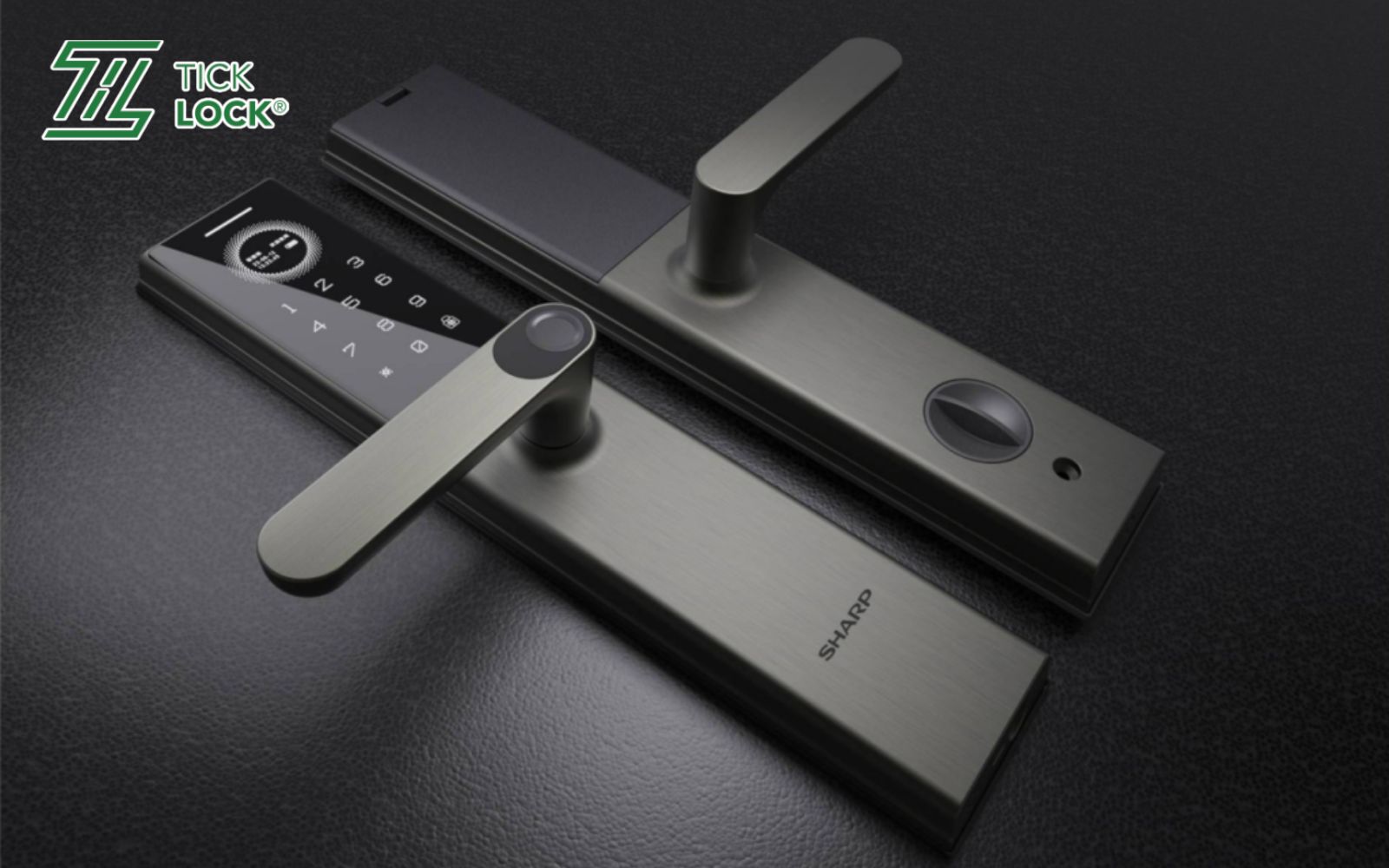 Thiết kế khóa cửa điện tử Sharp tinh tế, sang trọng làm nổi bật không gian Kiểu dáng sang trọng, tinh tế
