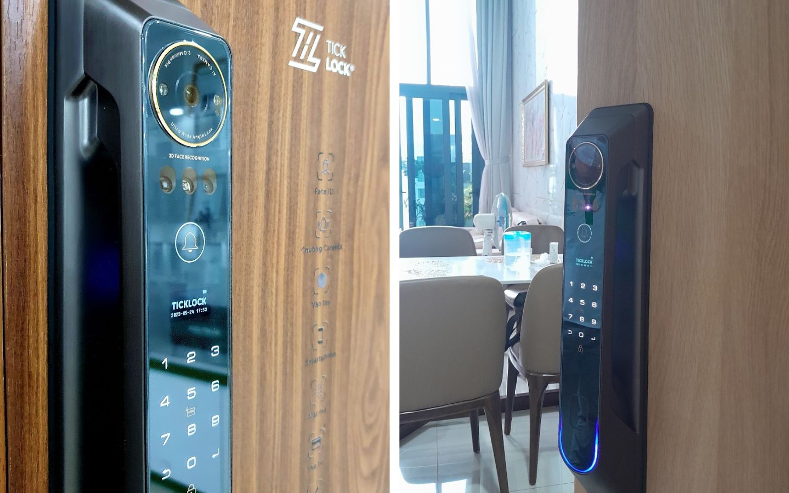 Lắp đặt thực tế khóa cửa điện tử TICKLOCK