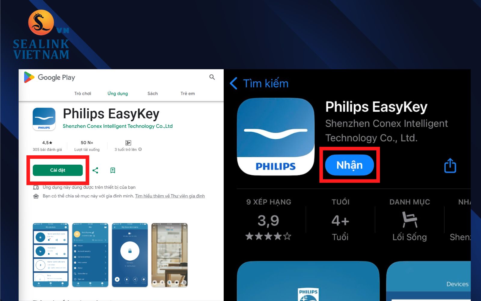 Cách tải ứng dụng Philips Easykey