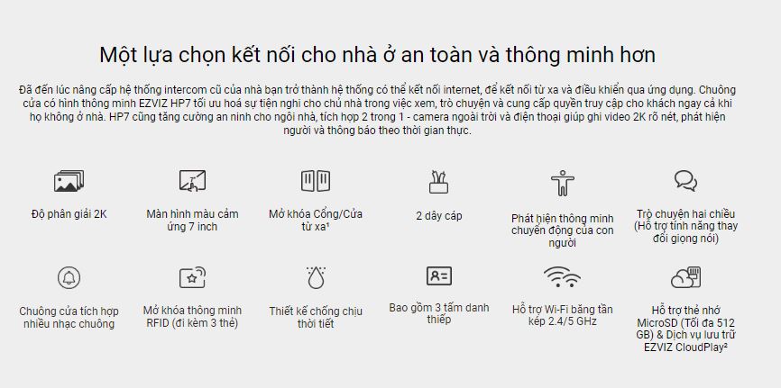 Chuông cửa thông minh ezviz hp7