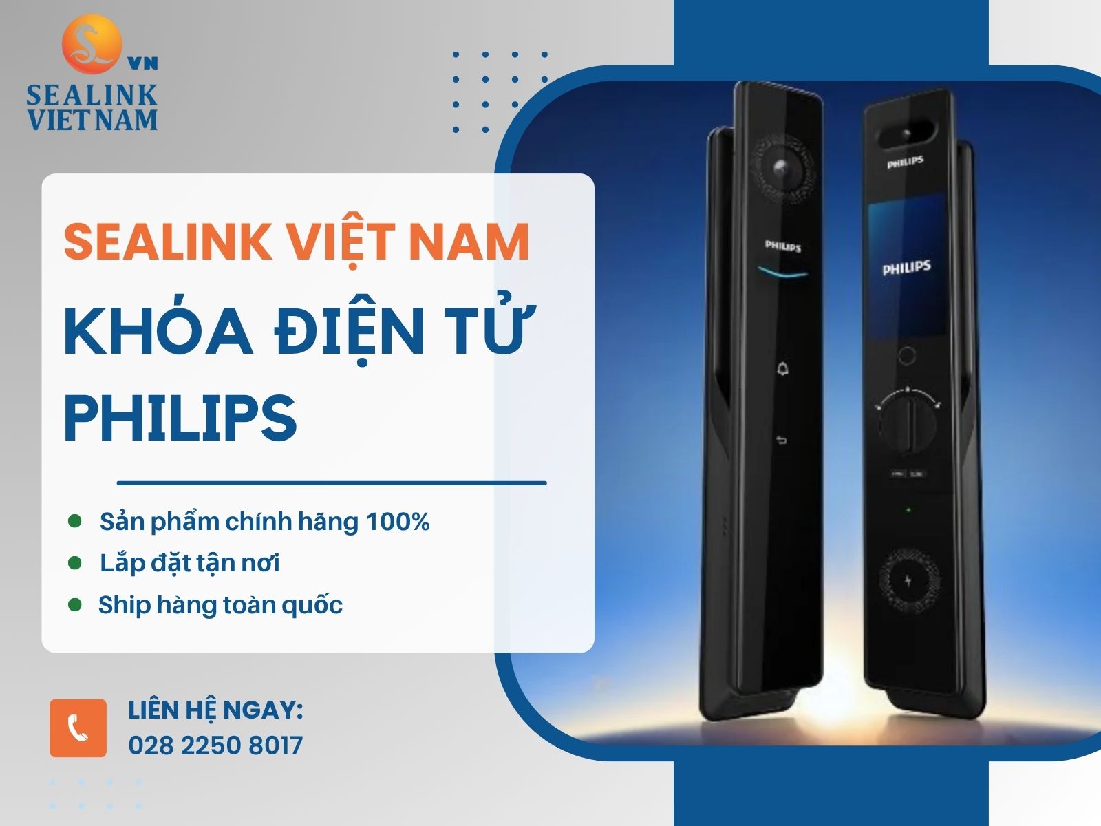 Mua khóa cửa điện tử Philips chính hãng tại SEALINK VIỆT NAM