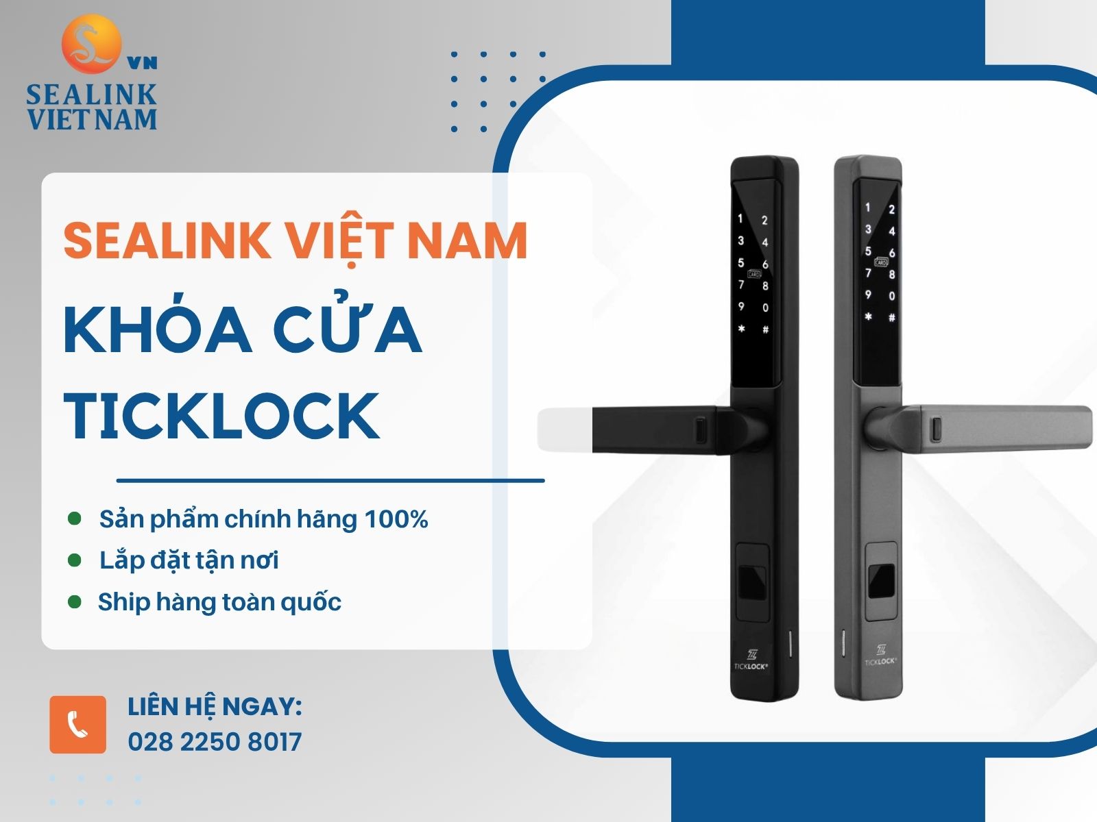 Khóa cửa điện tử TICKLOCK chính hãng tại SEALINK VIỆT NAM