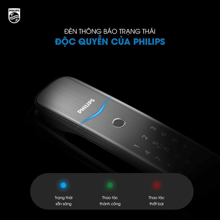 khóa cửa thông minh philips ddl702E