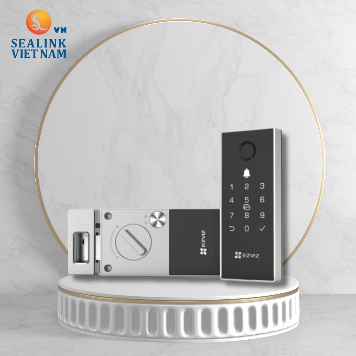 Khóa điện tử vân tay Ezviz DL03 Pro kiểu dáng nhỏ gọn, hiện đại, tích hợp 5 phương thức mở khóa linh hoạt Khóa vân tay thông minh EZVIZ DL03 Pro