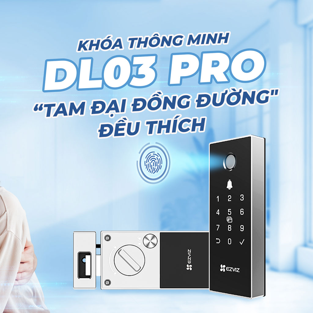 khóa cửa vân tay ezviz dl03 pro