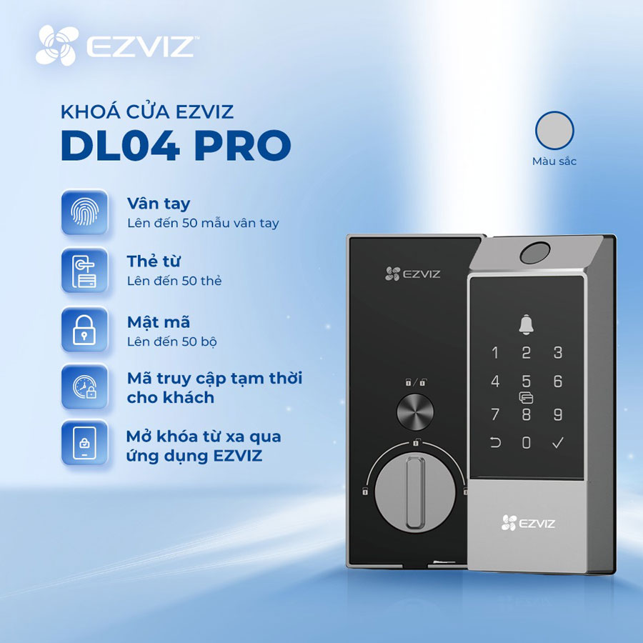 khóa cửa vân tay ezviz dl04 pro