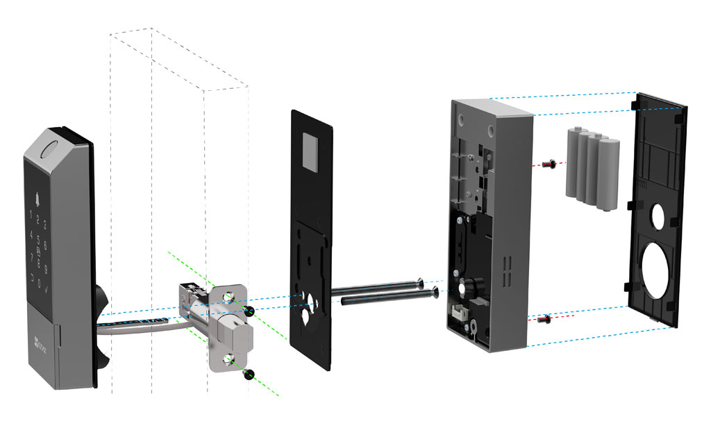 khóa cửa vân tay ezviz dl04 pro