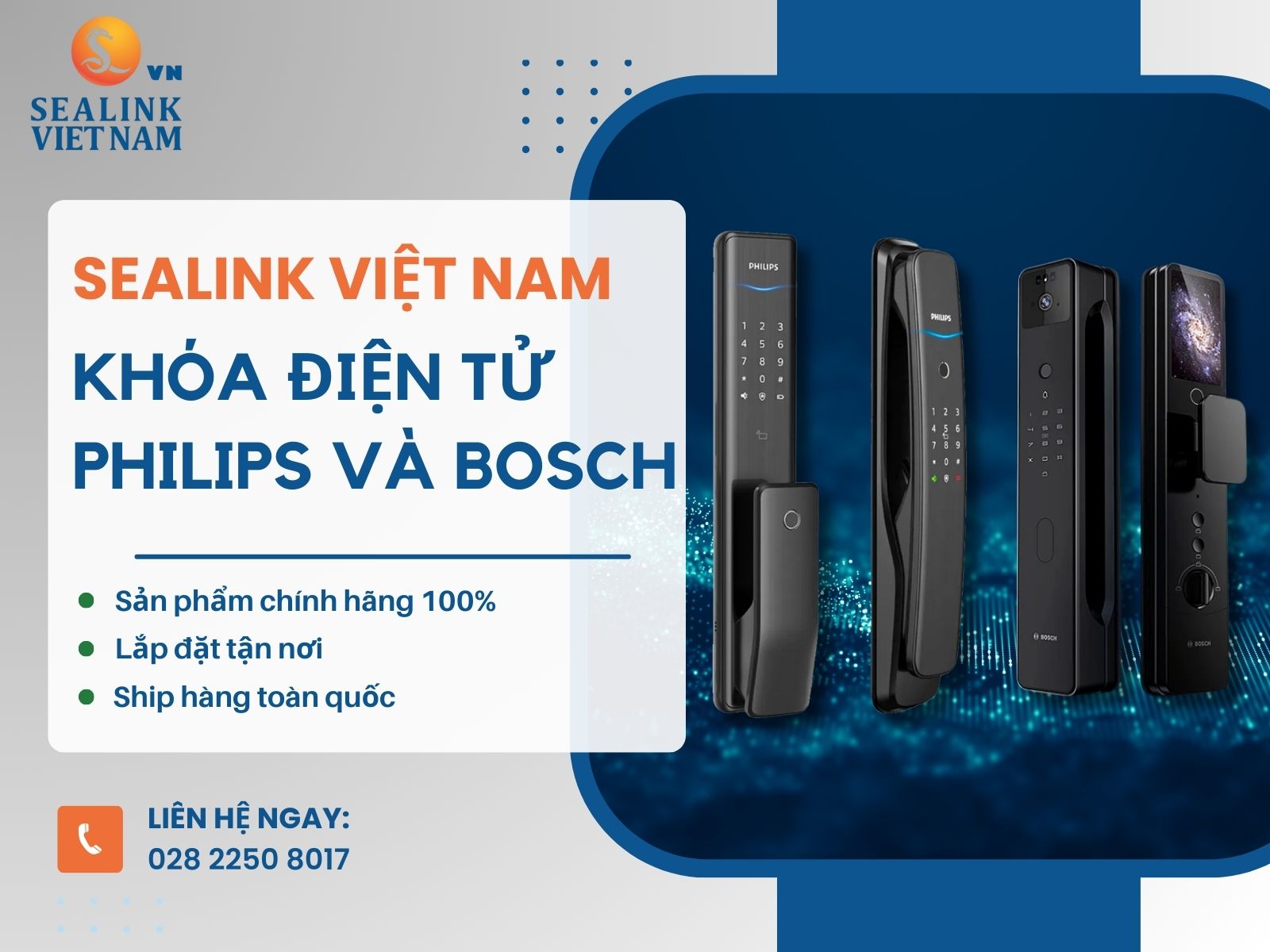 SEALINK - địa chỉ bán khóa điện tử Bosch và Philips chính hãng, giá tốt