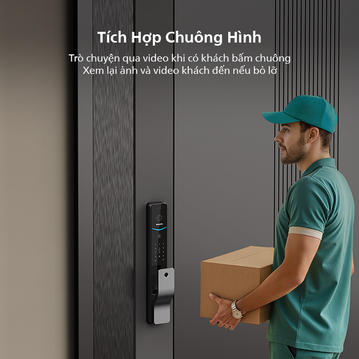 chi tiết khóa cửa thông minh Philips DDL 720