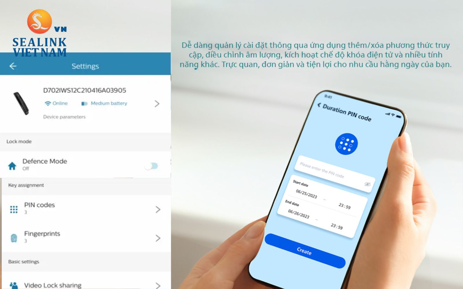 Tạo mật mã mở khóa Philips tạm thời trên app Philips Easykey