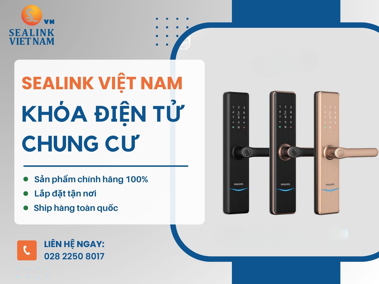 SEALINK phân phối khóa điện tử chung cư giá rẻ, chính hãng