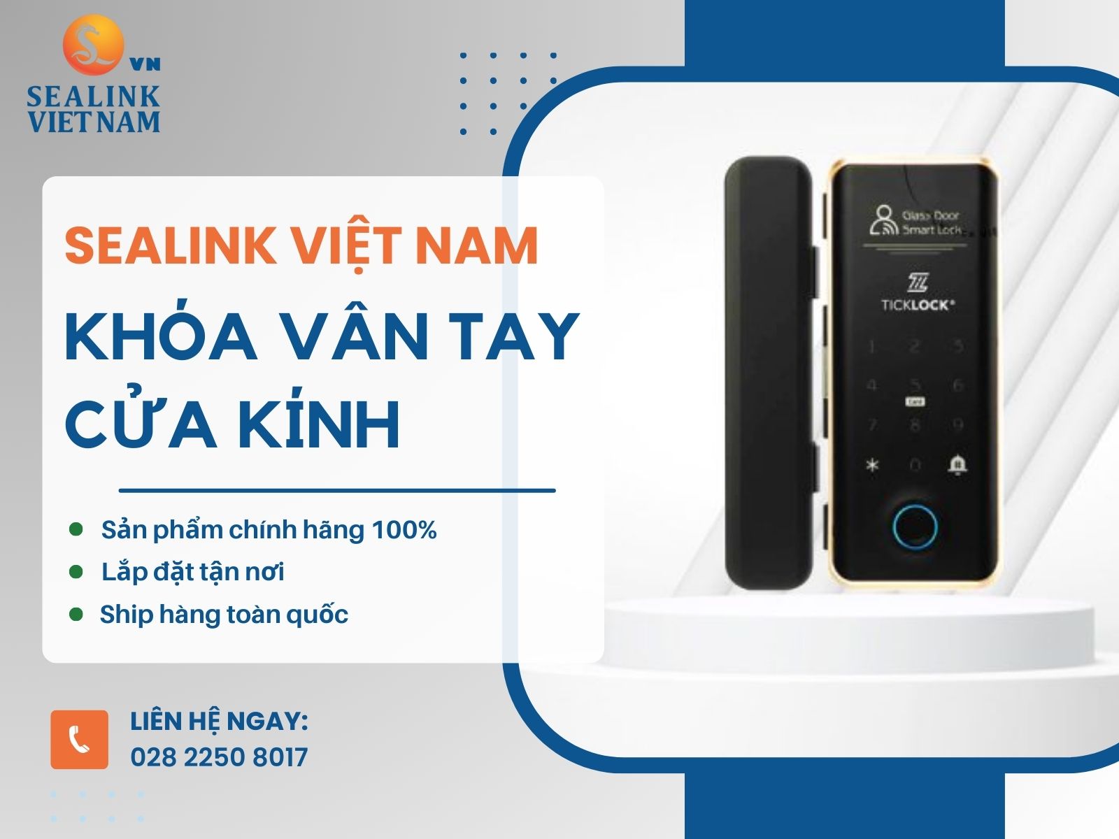 Mua khóa vân tay cho cửa kính tại SEALINK chính hãng, giá rẻ Mua khóa vân tay cho cửa kính tại SEALINK chính hãng, giá rẻ