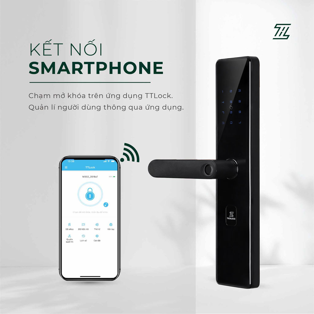 khóa cửa thông minh ticklock z13 dùng app ttlock