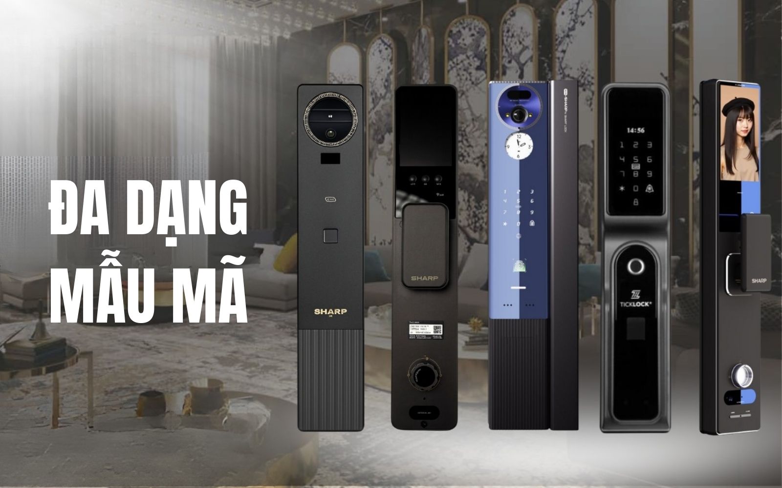 Đa dạng mẫu mã, màu sắc phù hợp nhiều loại cửa