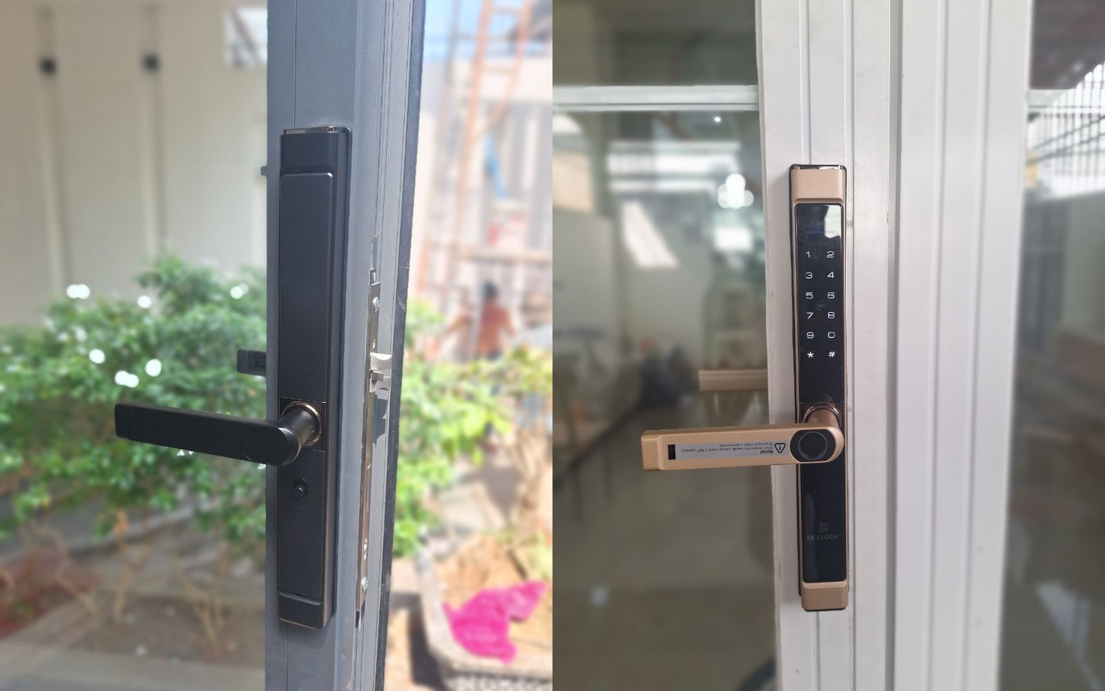 Dự án lắp đặt khóa vân tay AD8801 cho cửa nhôm Xingfa tại Quận 6