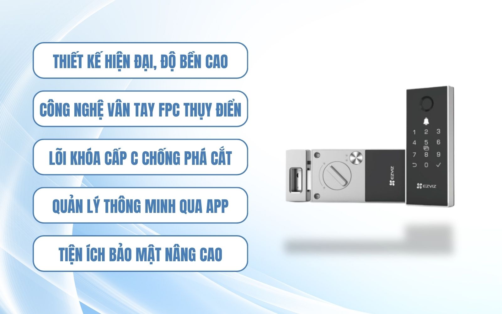 Khóa vân tay Ezviz loại nào tốt, có gì nổi bật?