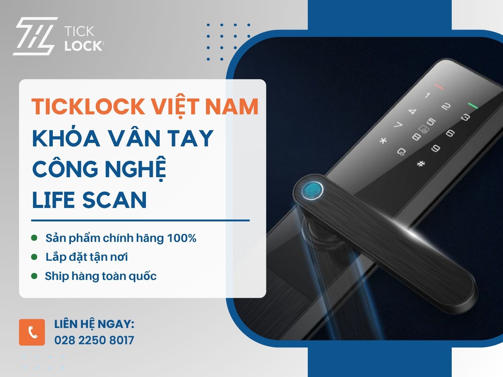 Mua khóa thông minh công nghệ vân tay Life Scan tại TICKLOCK VIỆT NAM