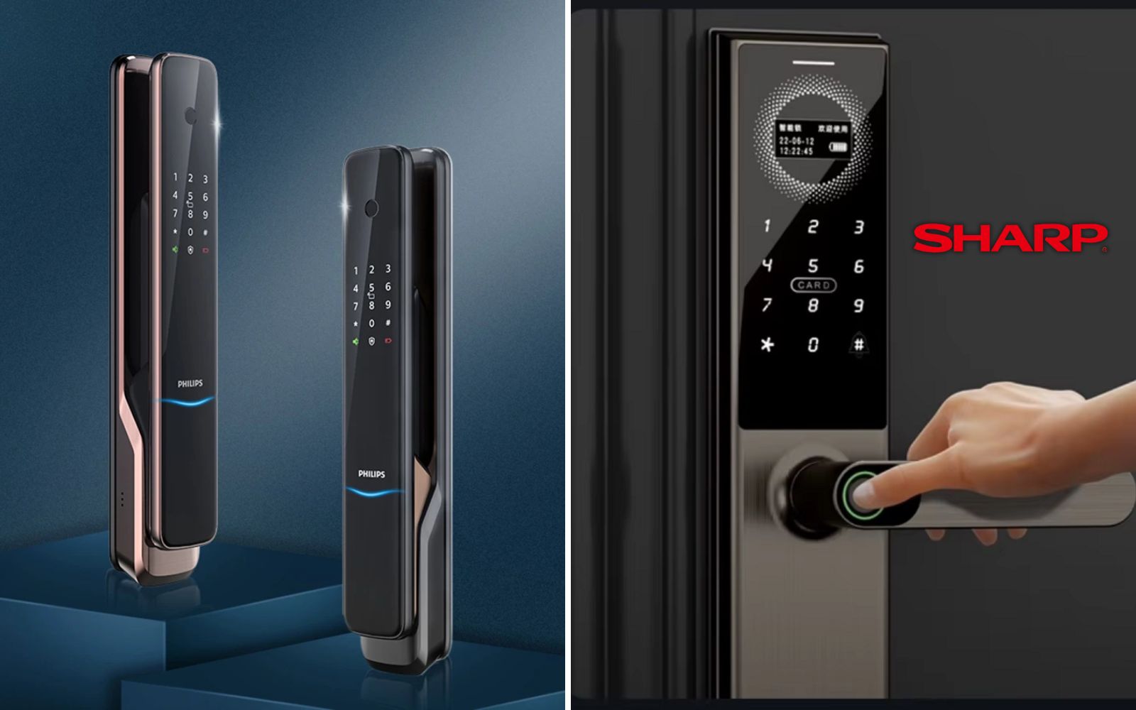 Lựa chọn lắp đặt khóa vân tay Philips hay Sharp dựa trên nhu cầu sử dụng thực tế Nên mua khóa điện tử Philips hay Sharp